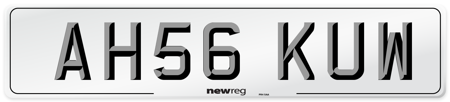 AH56 KUW Number Plate from New Reg